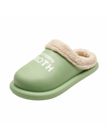 Women Comfy Winter Warm Waterproof Plush Indoor Slippers