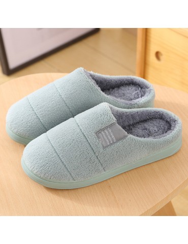 Women Fur Lining Comfy Solid Color Home Slippers