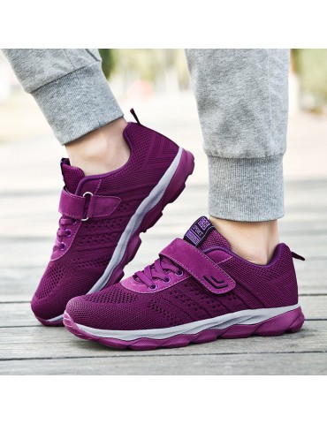 Women Casual Breathable Mesh Hook Loop Slip Resistant Walk Sneakers