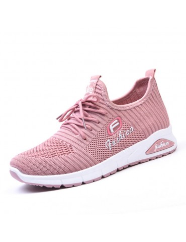 Women Letter Parttern Fabric Breathable Wearable Sports Casual Sneakers